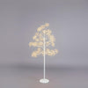 Faggio con ciuffi Led luminosi a luce calda, struttura bianca, albero di Natale