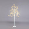 Faggio con ciuffi Led luminosi a luce calda, struttura bianca, albero di Natale