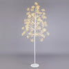 Faggio con ciuffi Led luminosi a luce calda, struttura bianca, albero di Natale