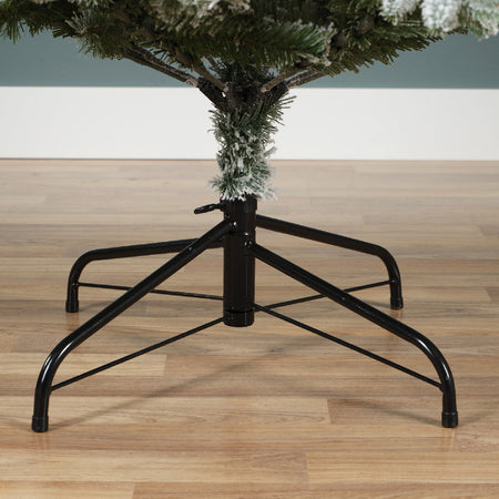 Albero di natale Slim "Killington innevato" in PE Effetto Real Touch + Flock