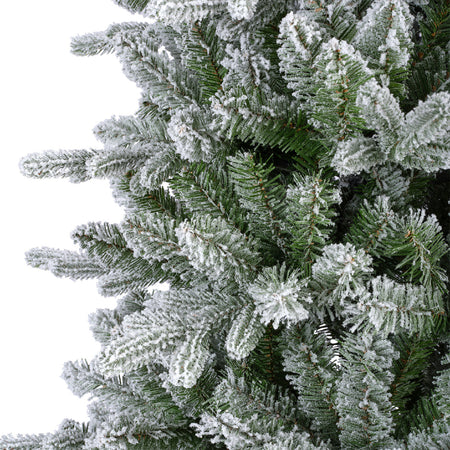 Albero di natale Slim "Killington innevato" in PE Effetto Real Touch + Flock