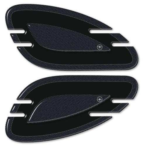 2 ADESIVI GEL 3D PROTEZIONI LATERALI SERBATOIO per MOTO retrò VINTAGE cafe racer