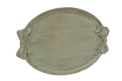 Biscottini Vassoio in legno finitura verde salvia Made in Italy