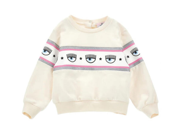 CHIARA FERRAGNI Felpa Bambina Chiara Ferragni 53B601_2010_PANNA da bambino