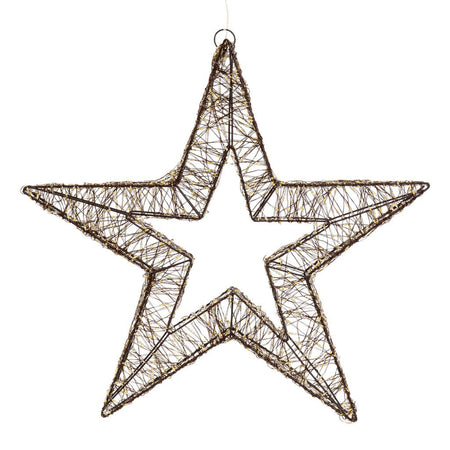 Decorazione luminosa stella natale con microled copper per addobbi natalizi