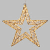 Decorazione luminosa stella natale con microled copper per addobbi natalizi