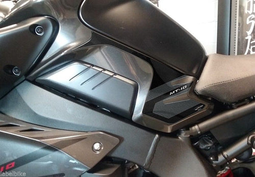 2 ADESIVI gel 3D PROTEZIONI LATERALI SERBATOIO compatibili per MOTO YAMAHA MT-10