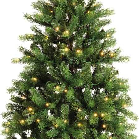 Albero di natale da esterno "Ottowa solar" con Led a ricarica solare in PE Effetto Real Touch
