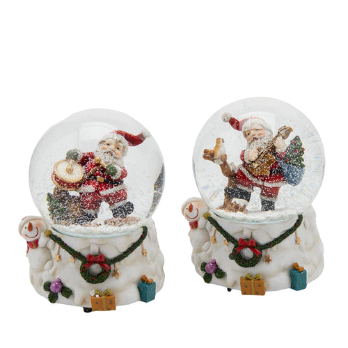 Sfera di cristallo natalizia con Babbo Natale decorazione per interno ad acqua da 10 cm