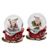 Sfera di cristallo natalizia con Babbo Natale decorazione per interno ad acqua da 10 cm
