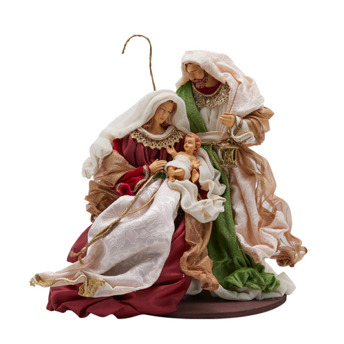 Natività King con base, tessuti di qualità, presepe da 40 cm