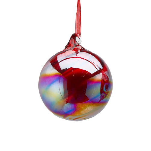 Pallina per albero di Natale Spiral Bordeaux pendaglio decorativo da 9 cm