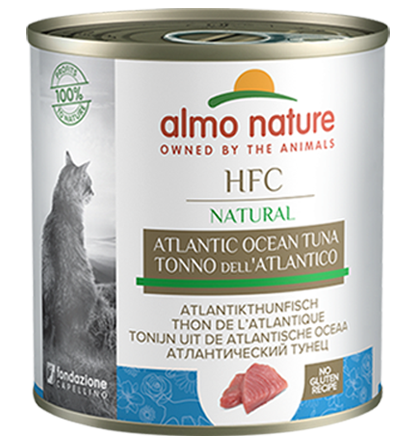 Almo Nature Scatoletta HFC Natural gusto Tonno dell'Atlantico per Gatti Adulti