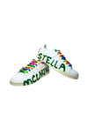 ADIDAS STELLA MCCARTENEY Scarpe Donna Adidas Stella McCarteney Sneakers Stan Smit in ecopelle con lacci colorati e logo effetto spray da donna