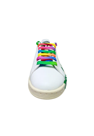 ADIDAS STELLA MCCARTENEY Scarpe Donna Adidas Stella McCarteney Sneakers Stan Smit in ecopelle con lacci colorati e logo effetto spray da donna