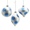 Pallina per albero di Natale in vetro decorata Splash pendaglio decorativo blu