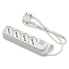 Multipresa Con Interruttore 4 Uscite / Spina 2P+T 16A - Nera - Fanton