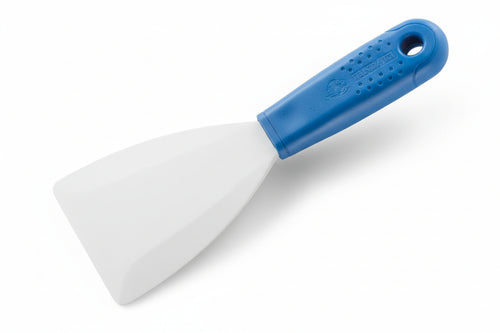 Spatola Con Manico In Plastica Angoli Tondi Acciaio Inox Per Stucco- - Mm.100 - 54289 - 3 Pezzi Ausonia