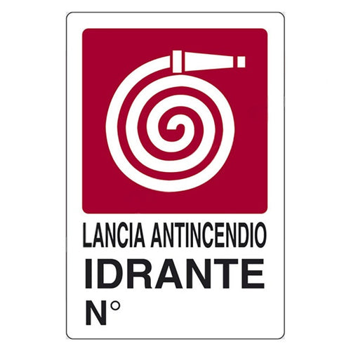 Cartello Segnaletica Lancia Antincendio Idrante - Eurosignals