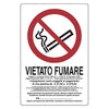 Cartello Segnaletica Vietato Fumare - Legge 11 Novembre 1975, N. 584 - Eurosignals