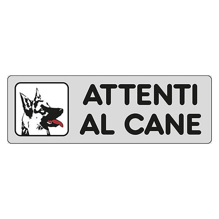 Etichetta Segnaletica Attenti Al Cane - 10 Pezzi - Eurosignals
