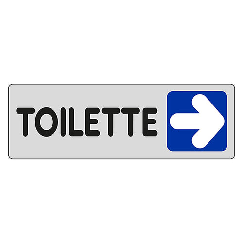 Etichetta Segnaletica Toliette Wc Bagno Freccia A Destra- 10 Pezzi