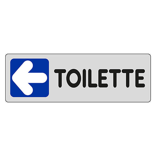 Etichetta Segnaletica Toliette Wc Bagno Freccia A Sinistra- 10 Pezzi