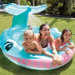 Piscina Gonfiabile Ovale Balena +2 Anni Cm.201X196X91H. Peso Kg.3 (57440) Intex