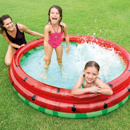Piscina Gonfiabile Anguria Tre Anelli +2 Anni Cm.168X38H. Peso Kg.2,17 (58448) Intex