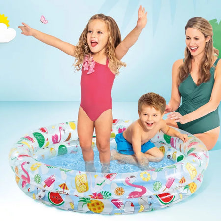 Piscina Gonfiabile Tonda Due Anelli +2 Anni Cm.122X25H. Peso Kg.0,97 (59421) Intex