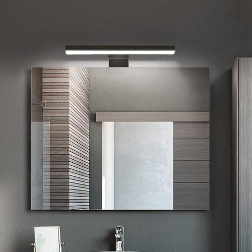 Applique Da Bagno Led 30 Cm Nero Per Cornice Specchio Luce Faretto