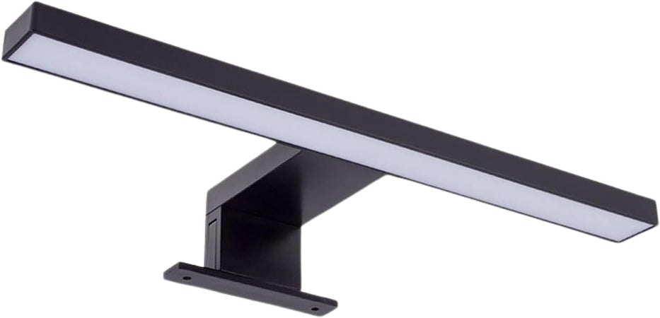 Applique Da Bagno Led 30 Cm Nero Per Cornice Specchio Luce Faretto