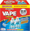 Vape, Bipacco Ricarica Liquida 30 Notti + 30 Notti,Efficace Contro Le Zanzare Comuni E Tigre, 18 Ml + 18 Ml