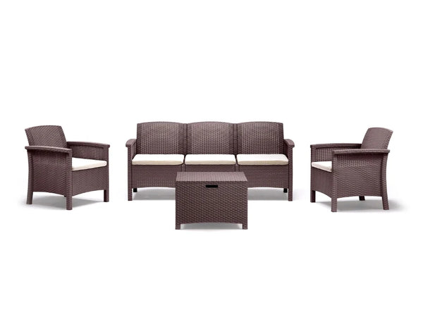 Set Da Giardino Polipropilene 'Venezia Iii' Marrone - Bica