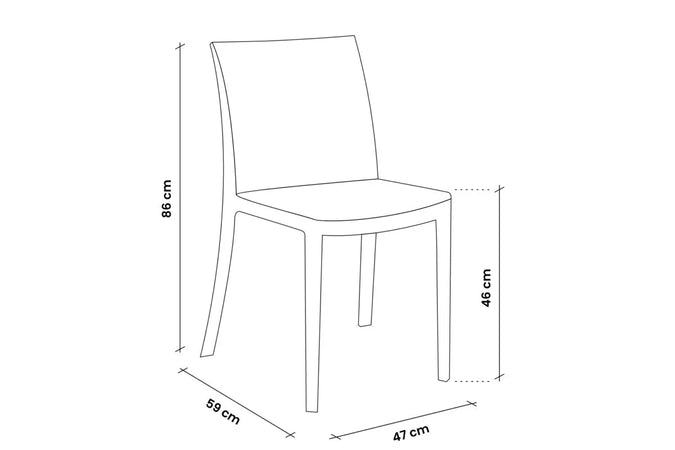 Sedia In Polipropilene 'Virginia' Tortora - Bica