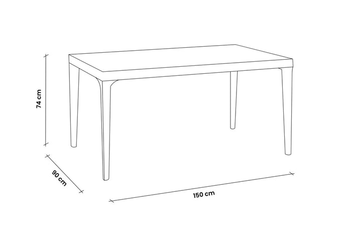 Tavolo In Polipropilene 'Houston' Tortora - Bica