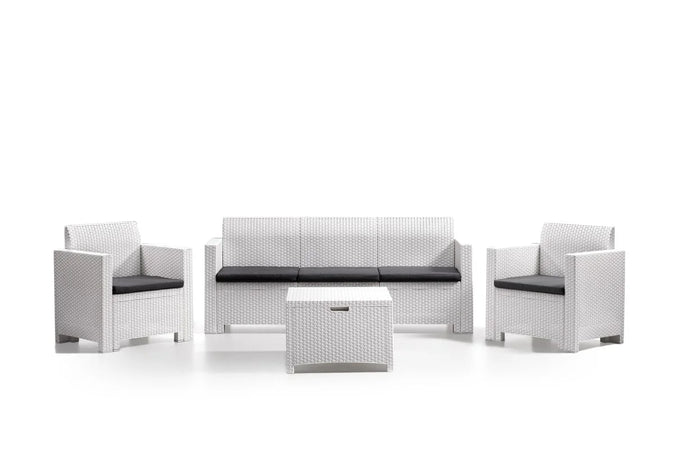 Set Da Giardino Polipropilene 'Nebraska Iii' Bianco - Bica