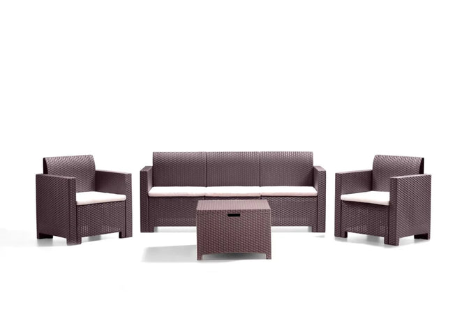 Set Da Giardino Polipropilene 'Nebraska Iii' Marrone - Bica