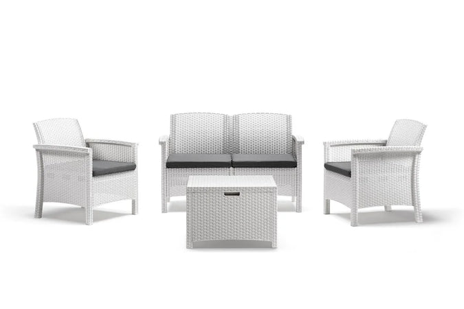 Set Da Giardino Polipropilene 'Venezia Ii' Bianco - Bica