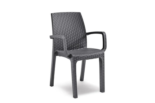 Sedia In Polipropilene 'Verona Armchair' Grafite - Bica