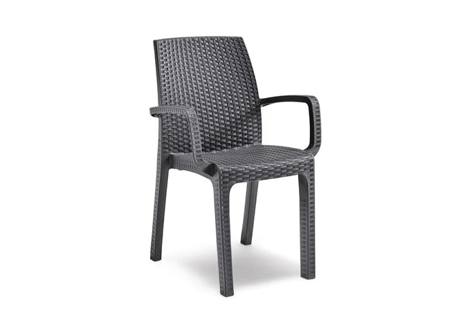 Sedia In Polipropilene 'Verona Armchair' Grafite - Bica