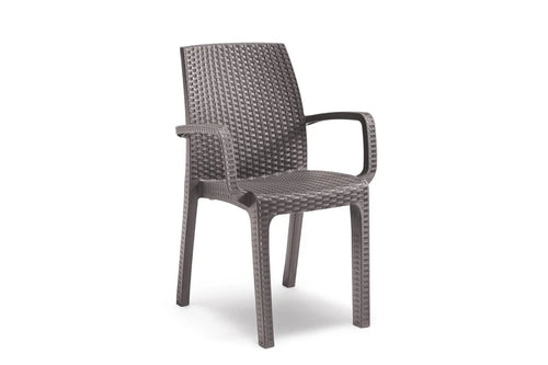 Sedia In Polipropilene 'Verona Armchair' Taupe - Bica