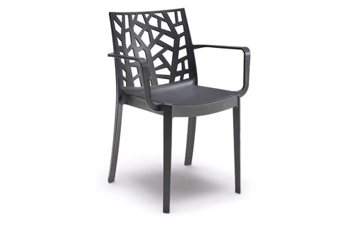 Sedia In Polipropilene 'Matrix Armchair' Grafite - Bica