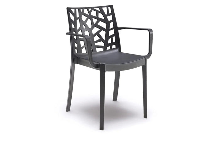 Sedia In Polipropilene 'Matrix Armchair' Grafite - Bica