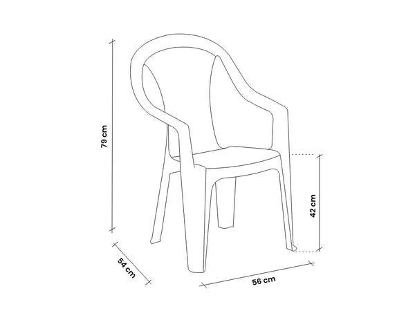Sedia In Polipropilene 'Ratak' Bianco - Bica