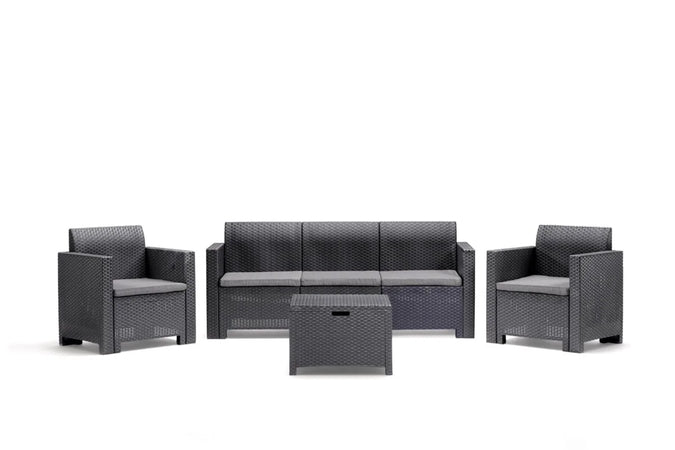 Set Da Giardino Polipropilene 'Nebraska Iii' Antracite - Bica