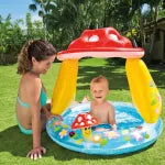Piscina Gonfiabile Tonda Fungo Con Parasole 13 Anni Ø Cm.102X89H. Peso Kg.1,50 (57114) Intex