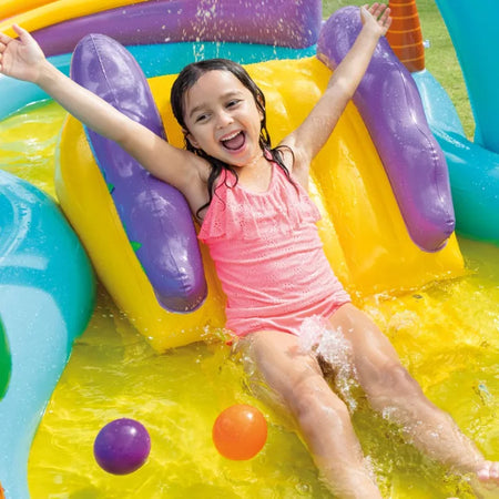 Piscina Gonfiabile Dinosauri +3 Anni Cm. 302X229X112H. Peso Kg.8,10 (57135) Intex