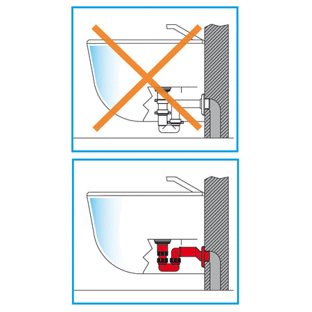 Sifone Eccentrico Per Lavabo E Bidet Sospeso 11/4 X Ø 32 40 Lira
