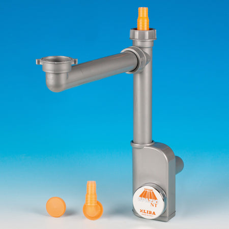 Sifone Salvaspazio Ispezionabile Per Lavelli Ad Una Vasca 11/2 D. 40 Mm Grigio Lira